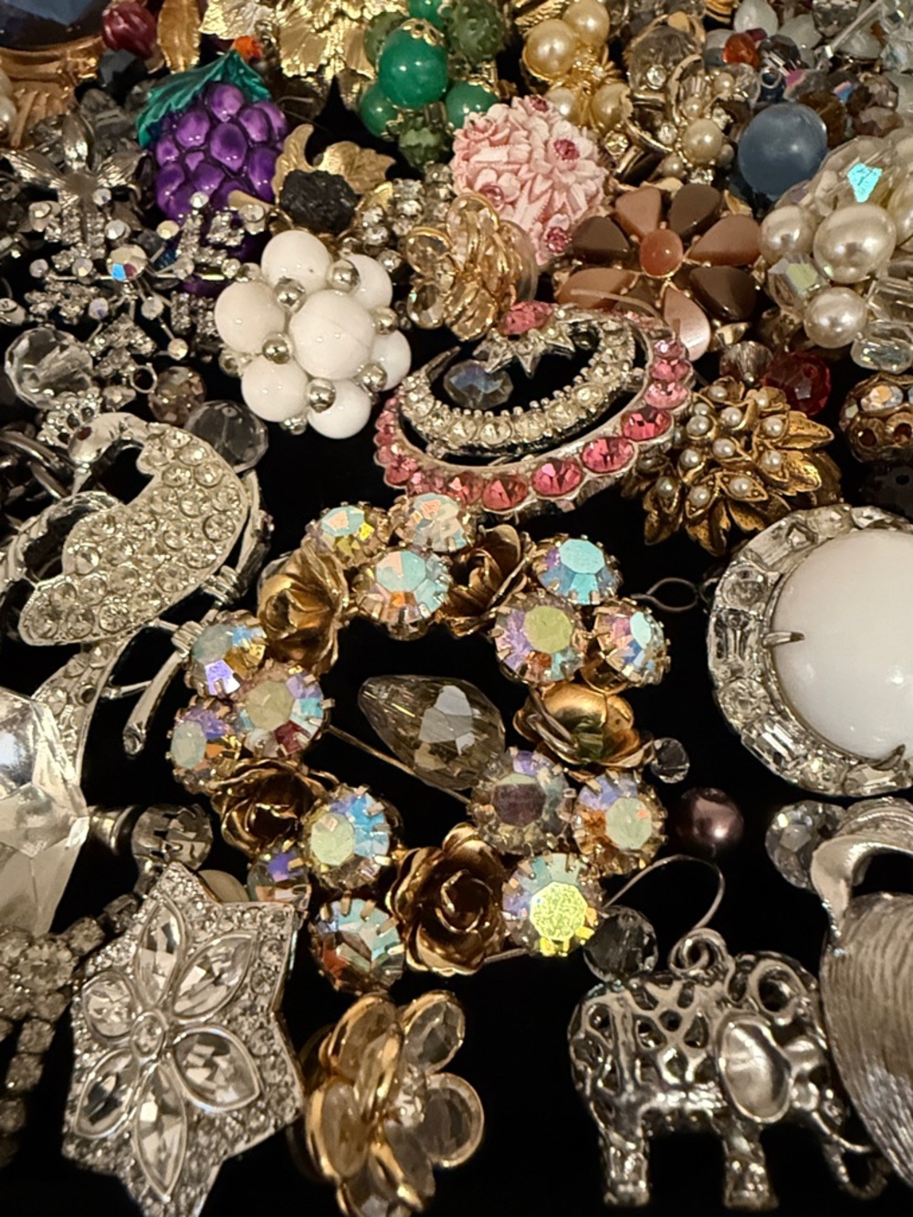 Stunning vintage craft lot art wear repair harvest design jewelry parts wowza - Picture 7 of 17